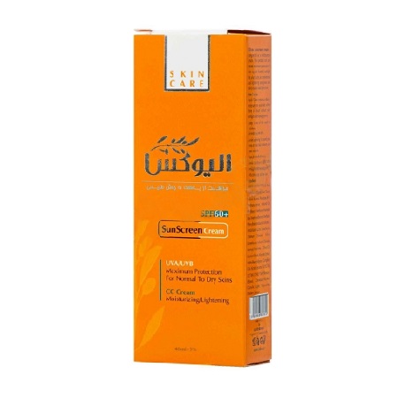 کرم ضدآفتاب بی رنگ الیوکس مناسب پوست‌ معمولی تا خشک